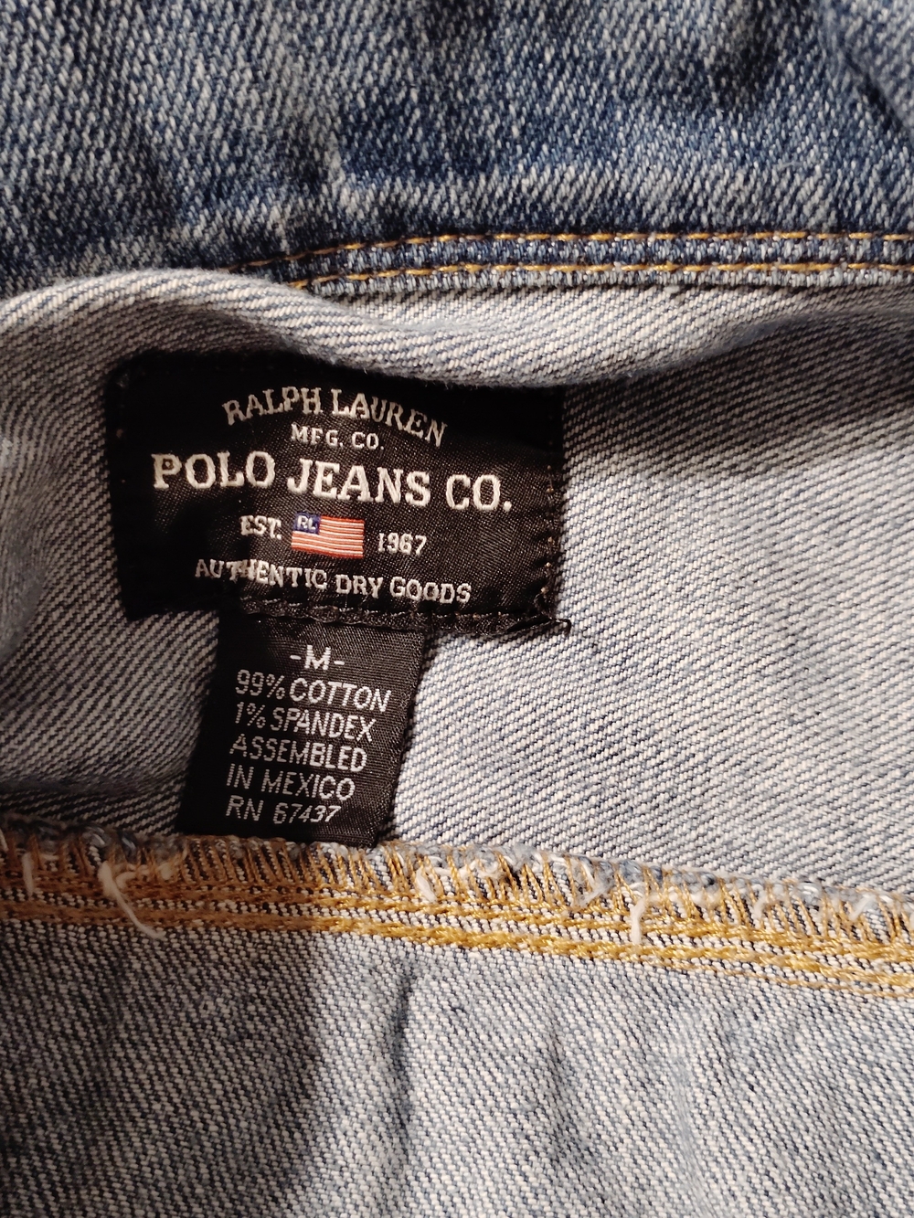 Ralph Lauren Light Blue Denim Jean Jacket Size Medium - Picture 3 of 5